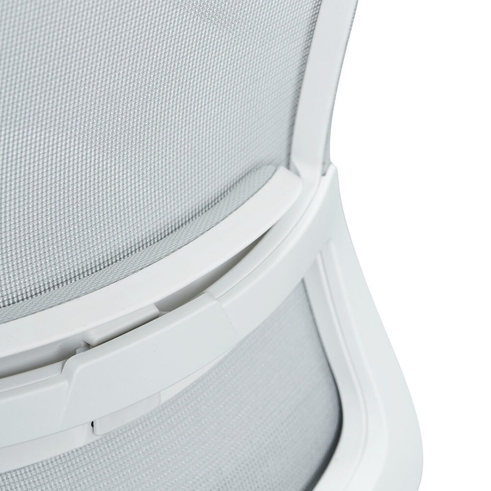 Walther Mesh Office Chair - Cloud Grey with White Base - Image 12