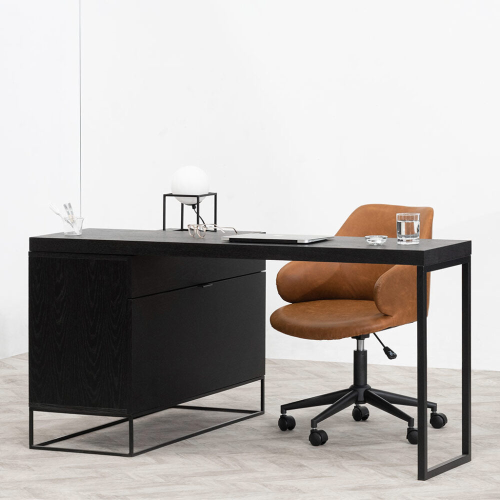 Anwen Extendable Home Office Desk - Black - Image 3