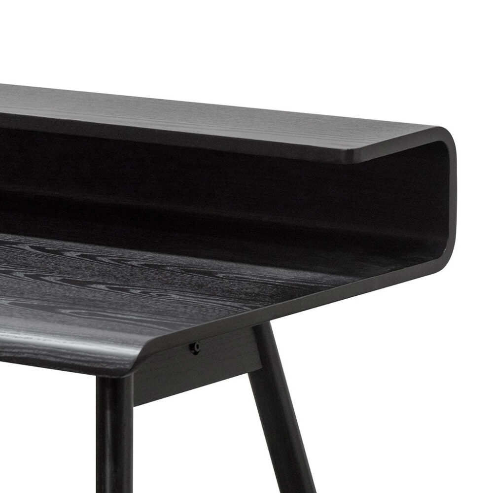 Belinda Wooden Home Office Desk - Full Black - Image 3