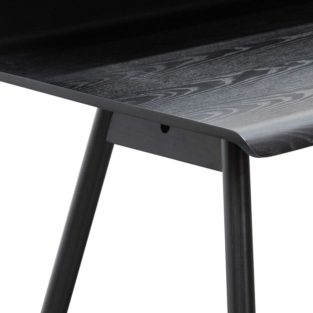 Belinda Wooden Home Office Desk - Full Black - Image 7