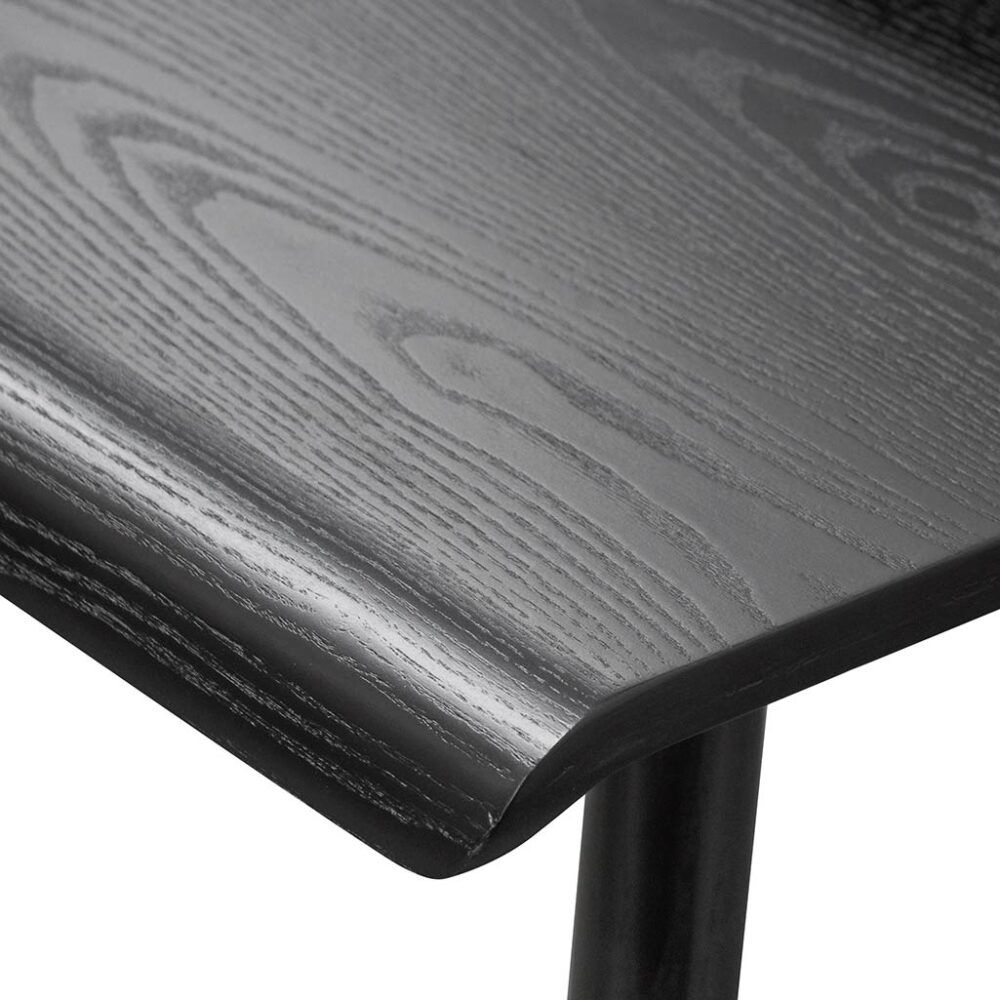 Belinda Wooden Home Office Desk - Full Black - Image 5