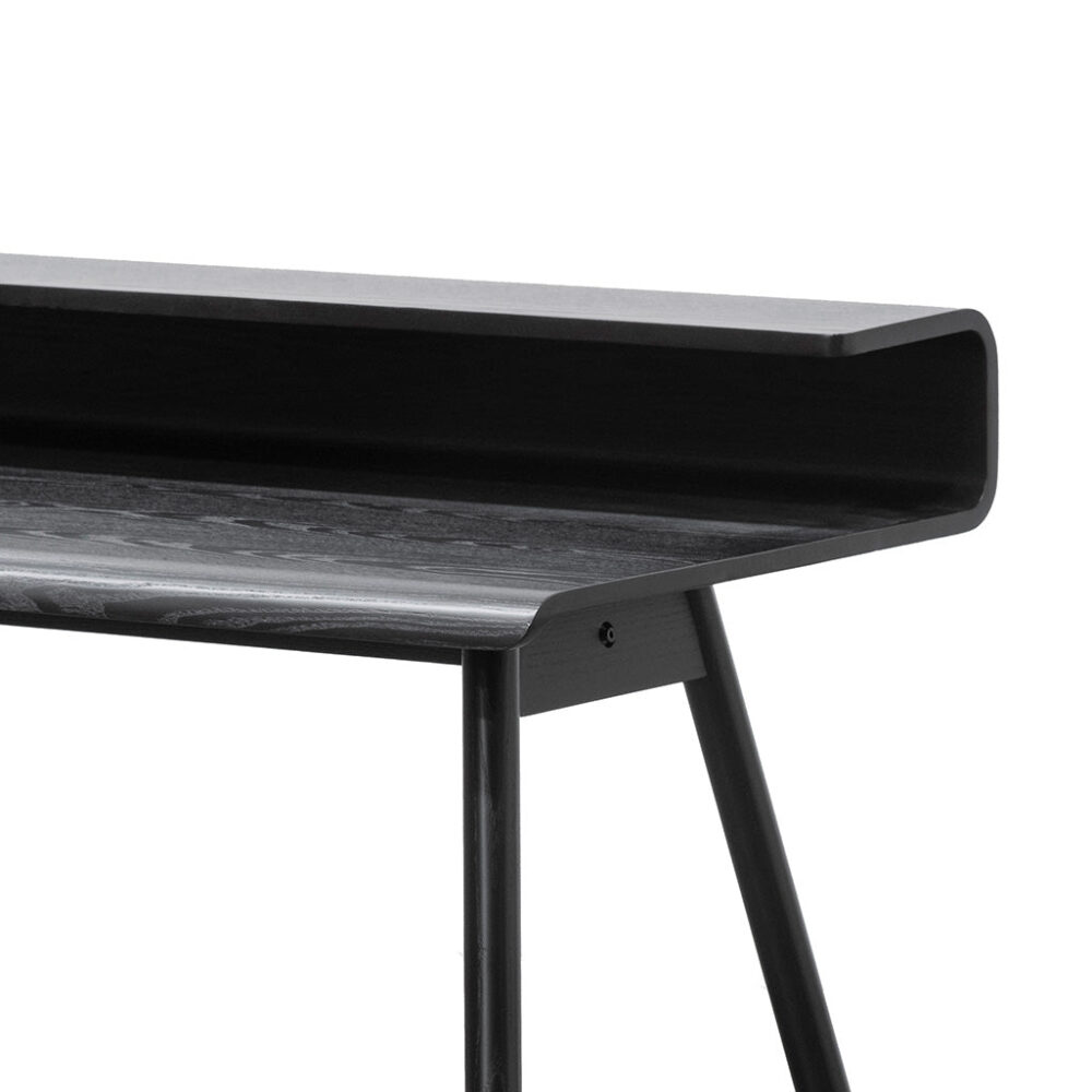 Belinda Wooden Home Office Desk - Full Black - Image 4