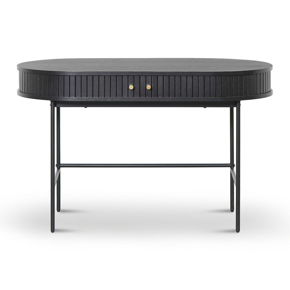 Dania 1.2m Home Office Desk - Full Black - Image 2