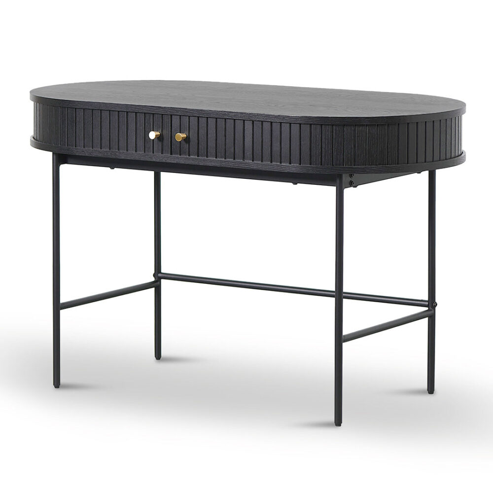 Dania 1.2m Home Office Desk - Full Black - Image 3
