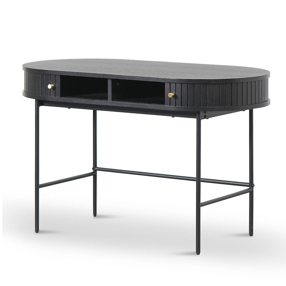 Dania 1.2m Home Office Desk - Full Black - Image 4