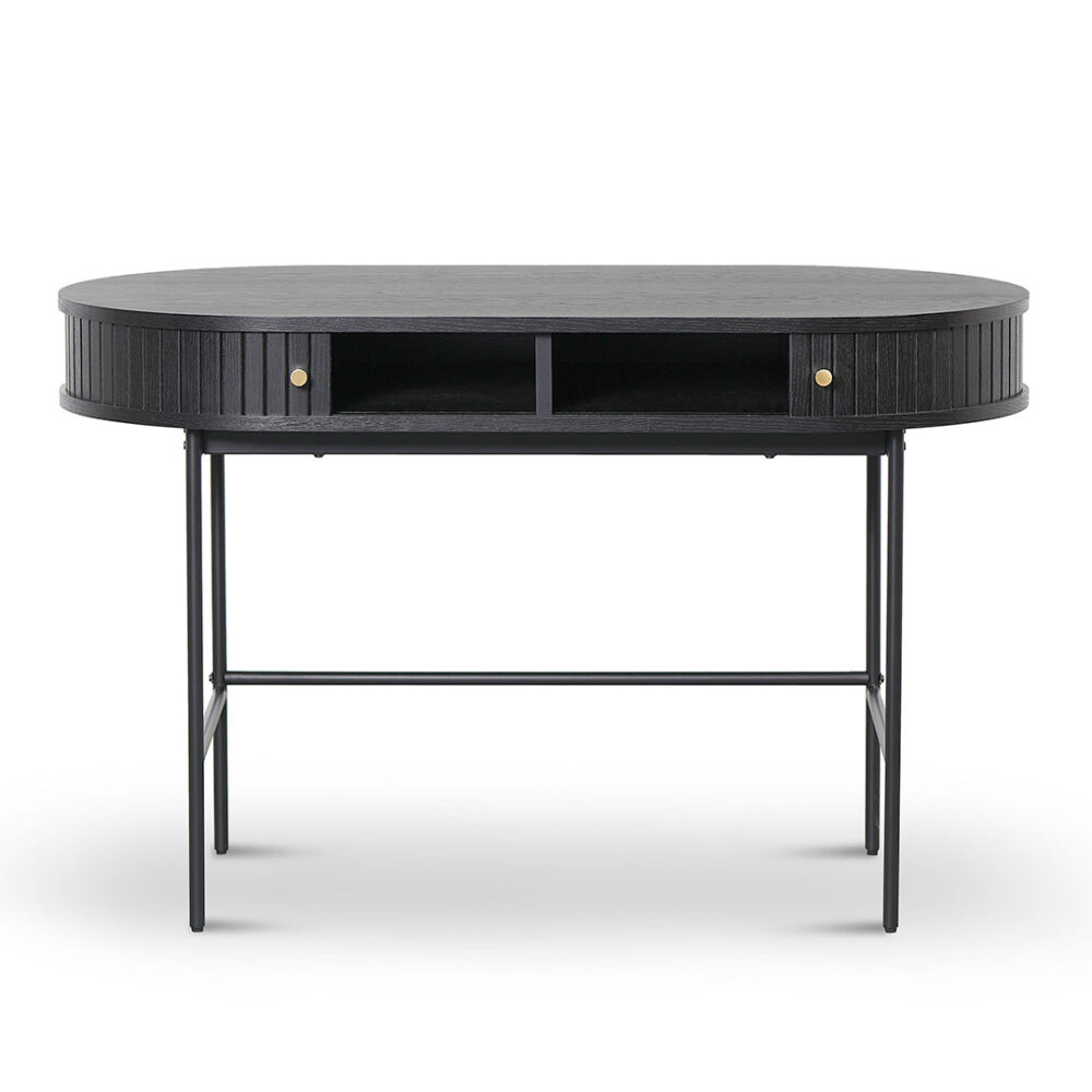 Dania 1.2m Home Office Desk - Full Black - Image 5