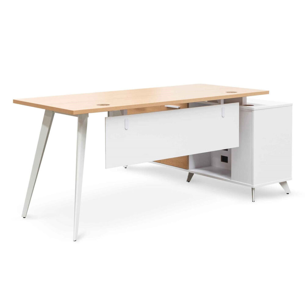 Stylus 160cm Left Return Executive Office Desk - Natural - Image 7