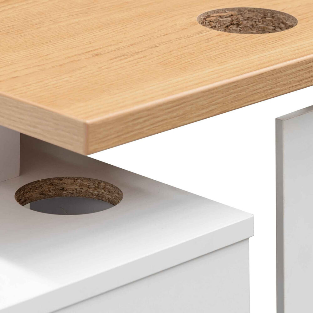 Stylus 160cm Right Return Executive Office Desk - Natural - Image 12