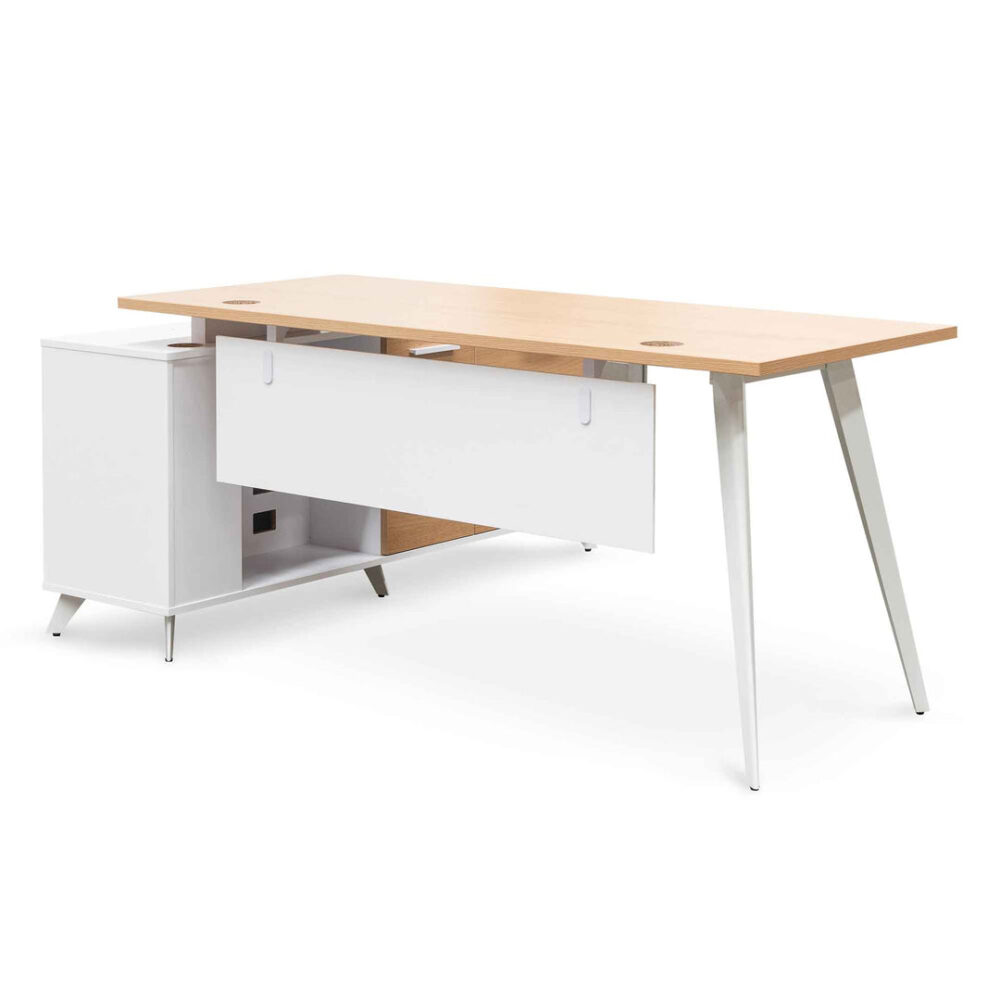 Stylus 160cm Right Return Executive Office Desk - Natural - Image 6