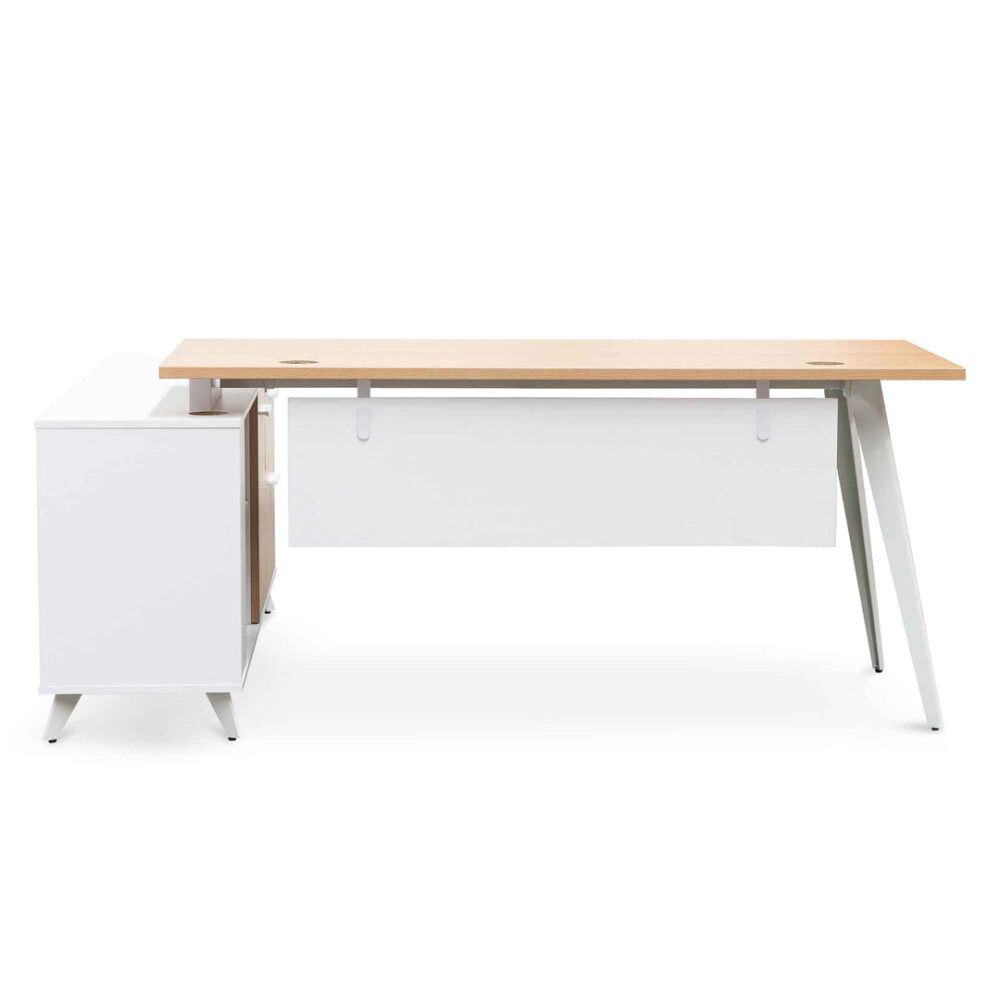 Stylus 160cm Right Return Executive Office Desk - Natural - Image 7