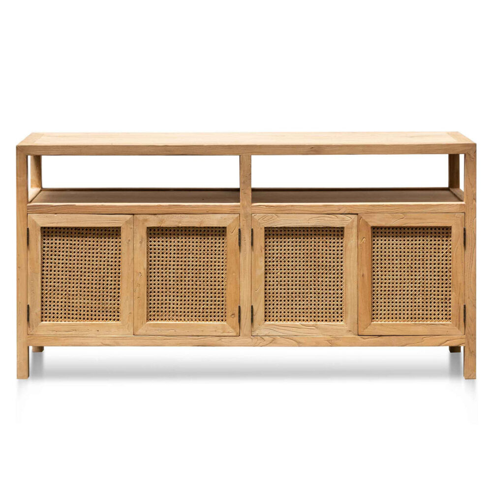 Tapia 1.6m Sideboard Unit - Natural with Rattan Doors - Image 2