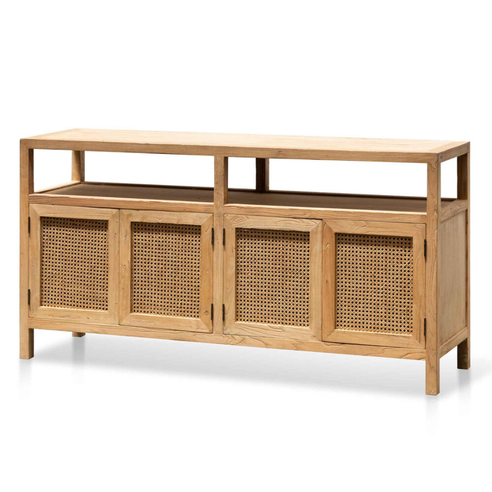Tapia 1.6m Sideboard Unit - Natural with Rattan Doors