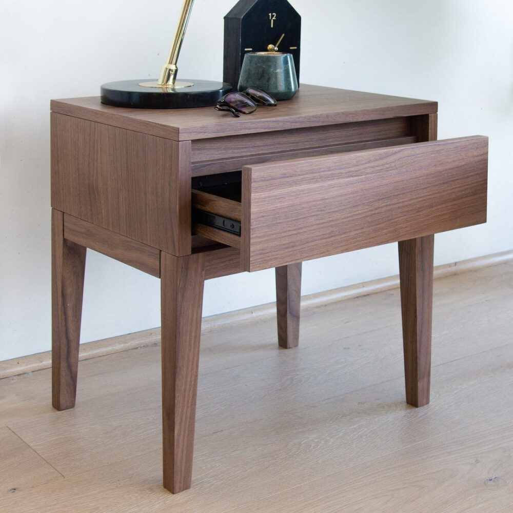 Penley Wooden Bedside Table - Walnut - Image 2