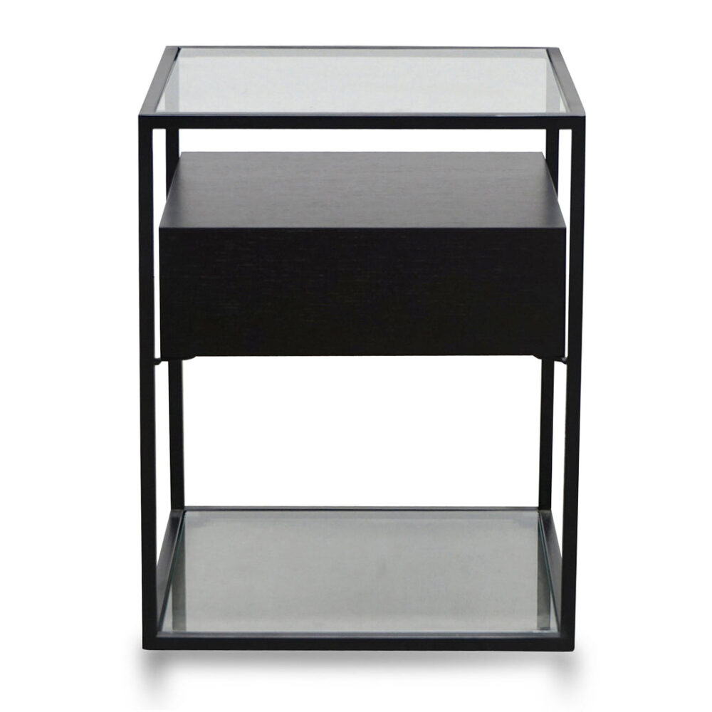 Norman Scandinavian Metal Frame Side Table - Full Black - Image 2