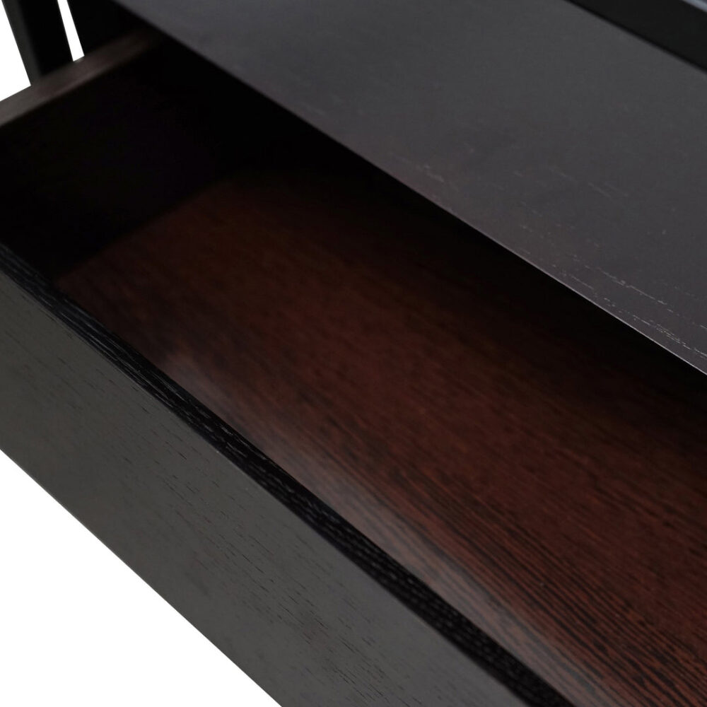 Norman Scandinavian Metal Frame Side Table - Full Black - Image 5