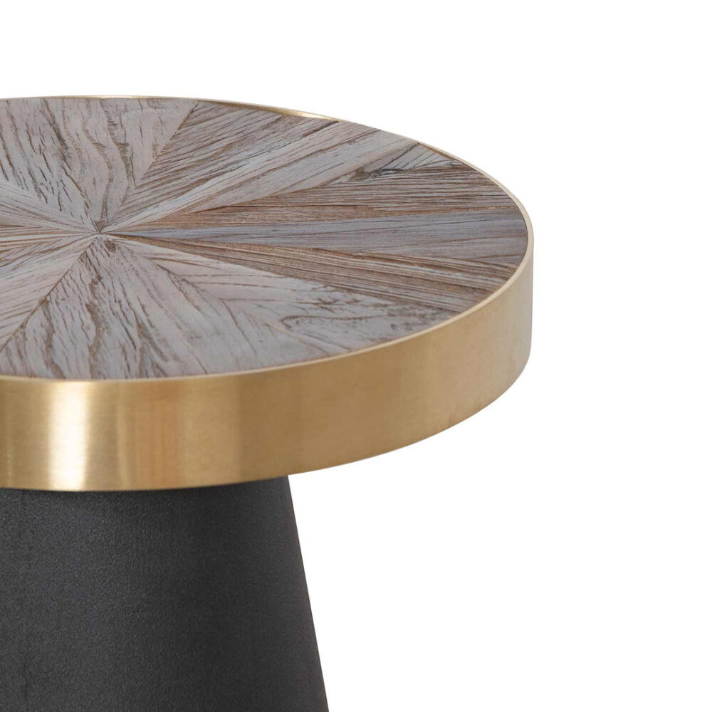 Darla Side Table - Natural Top with Dark Grey Base - Image 6