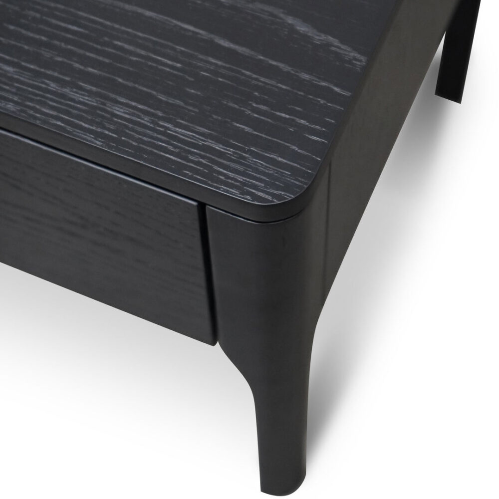 Allison Wooden Bedside Table - Black - Image 7