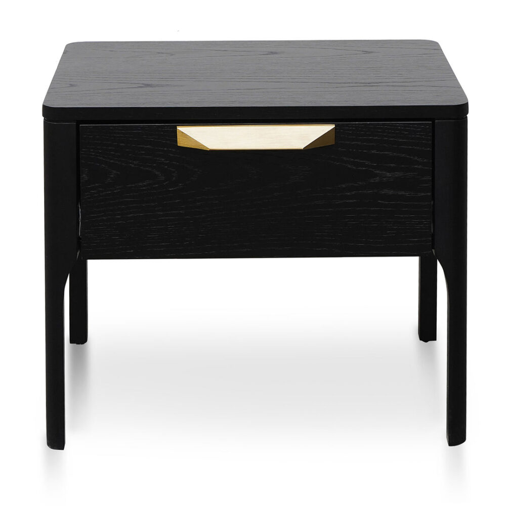 Allison Wooden Bedside Table - Black - Image 2