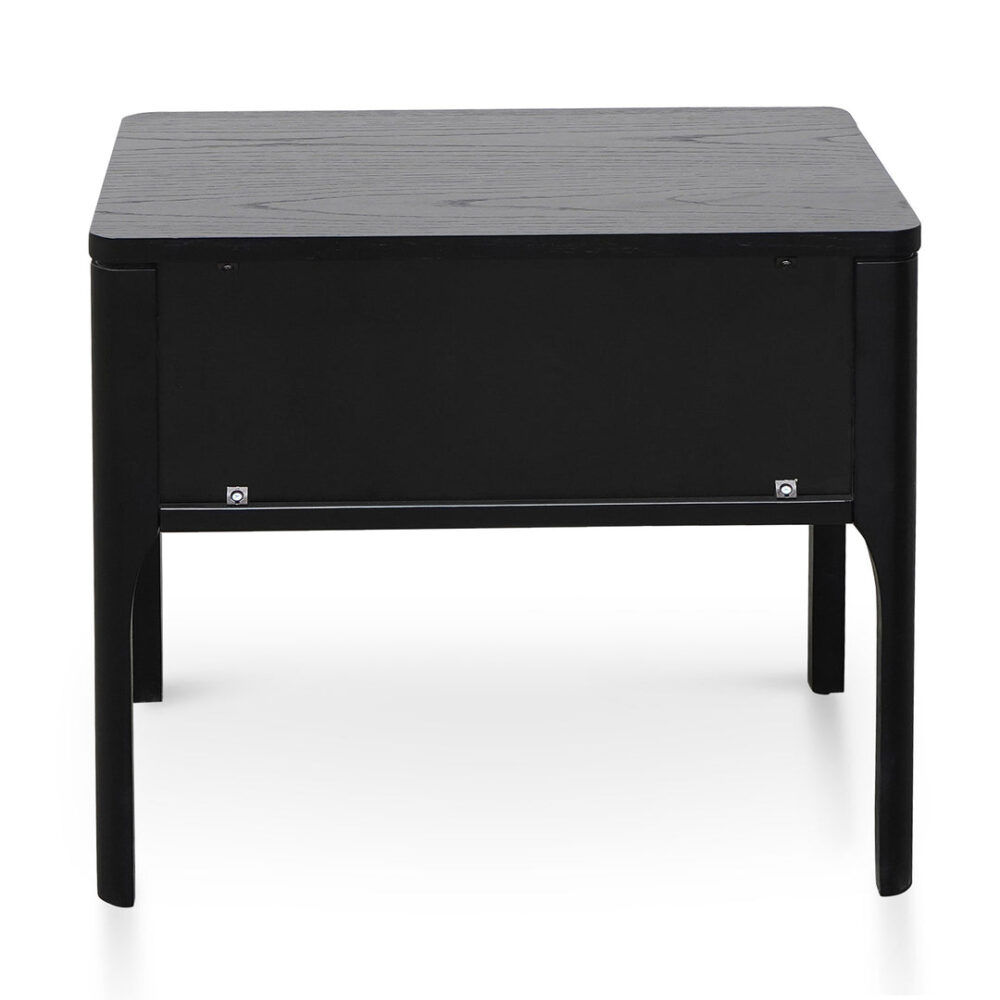 Allison Wooden Bedside Table - Black - Image 4