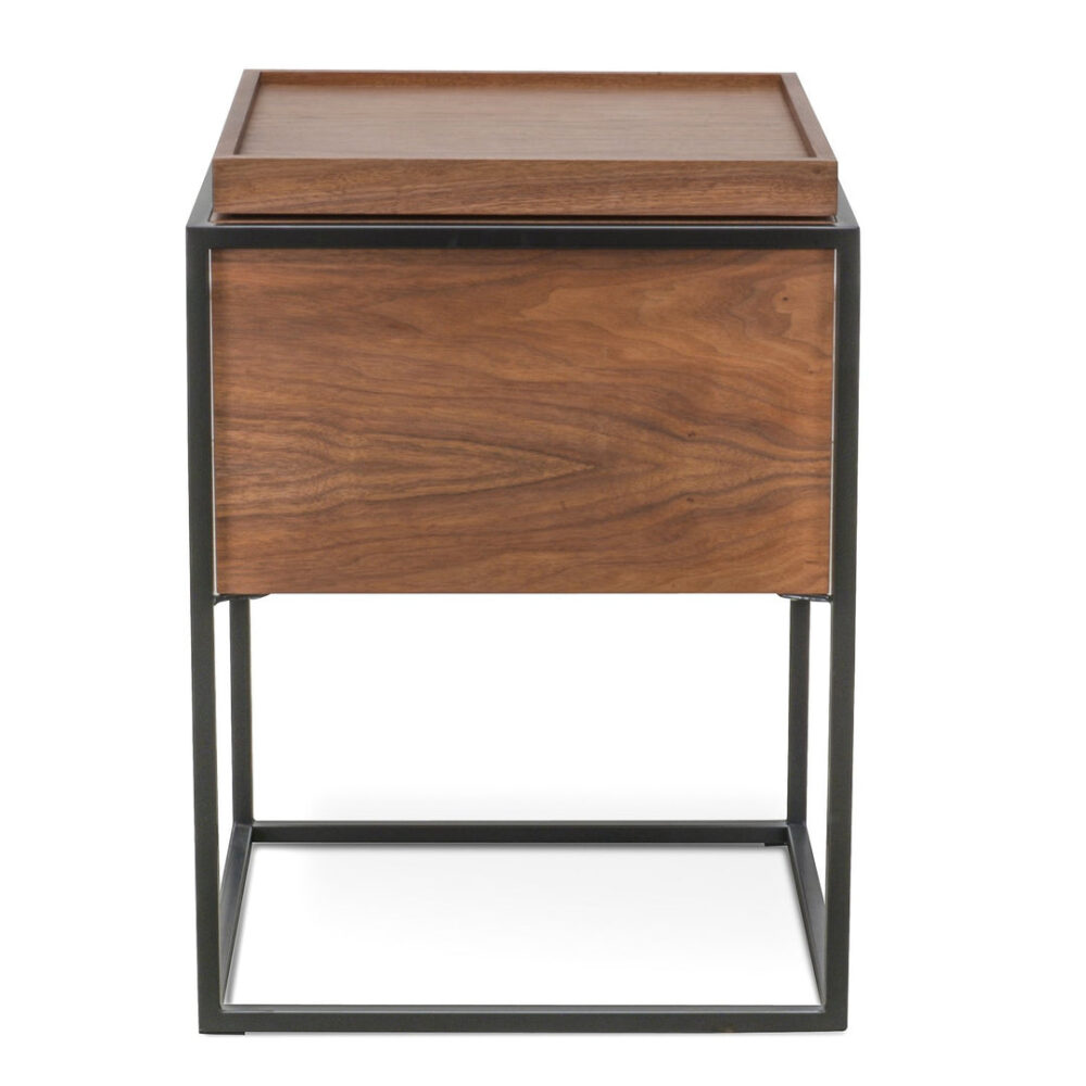 Cane Scandinavian Side Table - Walnut - Image 2