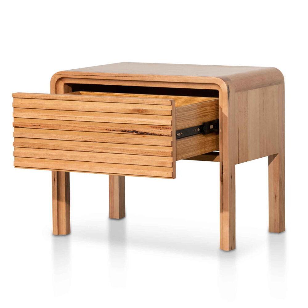 Amparo Single Drawer Bedside Table - Messmate - Image 5