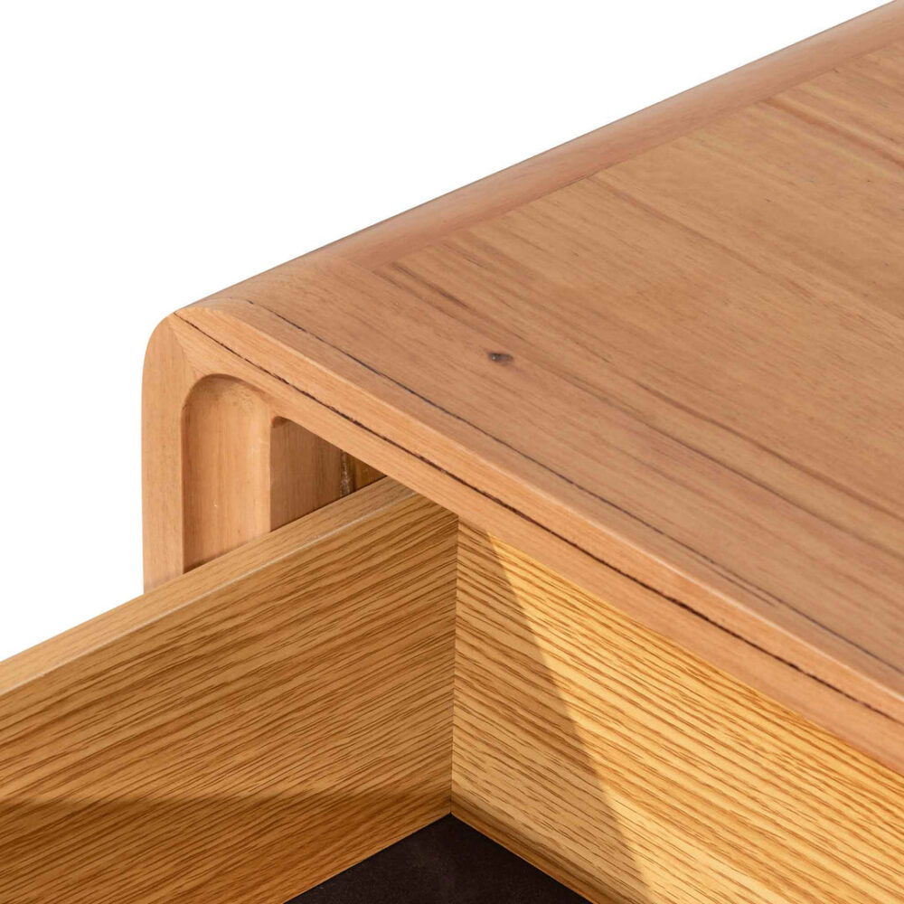 Amparo Single Drawer Bedside Table - Messmate - Image 6