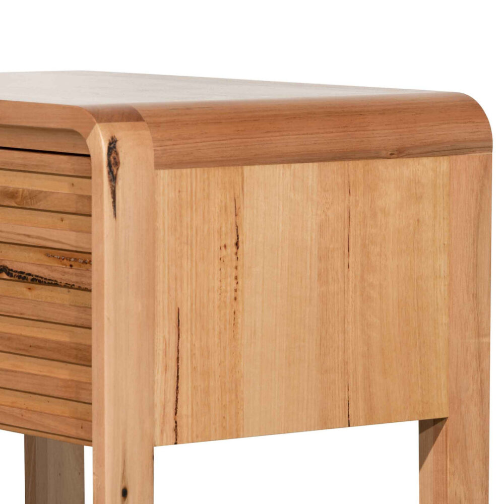 Amparo Single Drawer Bedside Table - Messmate - Image 7