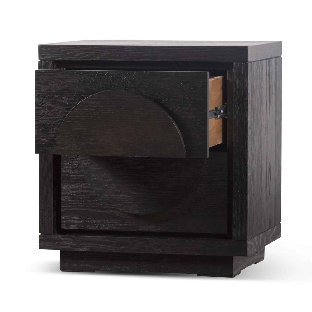 Bonnie Bedside Table - Textured Espresso Black - Image 5