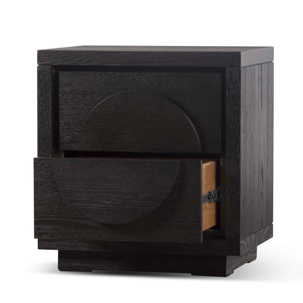 Bonnie Bedside Table - Textured Espresso Black - Image 6