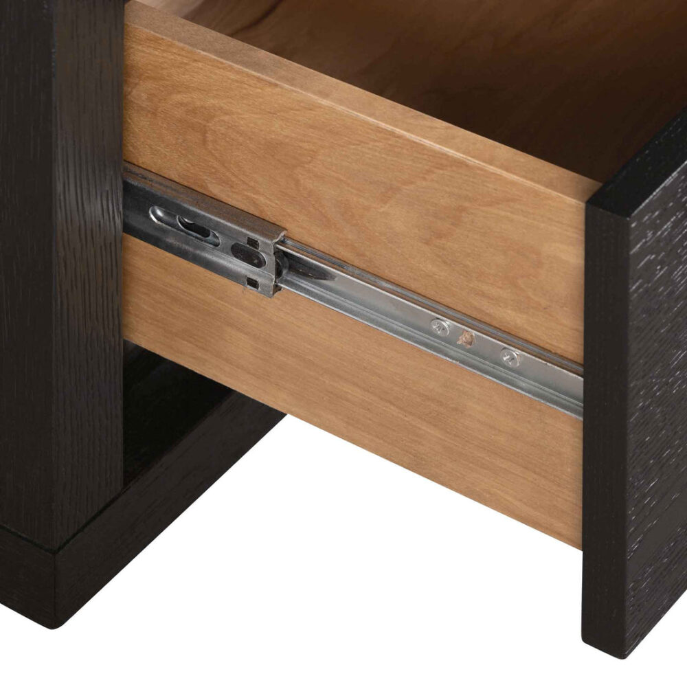 Bonnie Bedside Table - Textured Espresso Black - Image 7