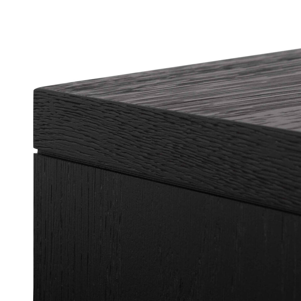 Bonnie Bedside Table - Textured Espresso Black - Image 8