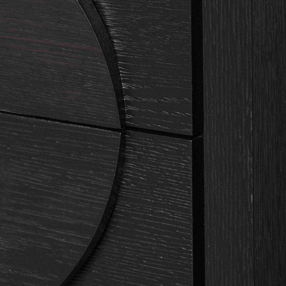 Bonnie Bedside Table - Textured Espresso Black - Image 9