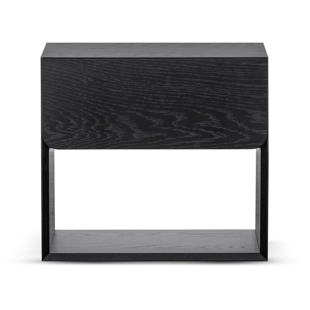 Lonny Oak Bedside Table - Black - Image 2