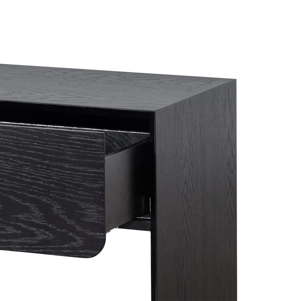 Lonny Oak Bedside Table - Black - Image 4