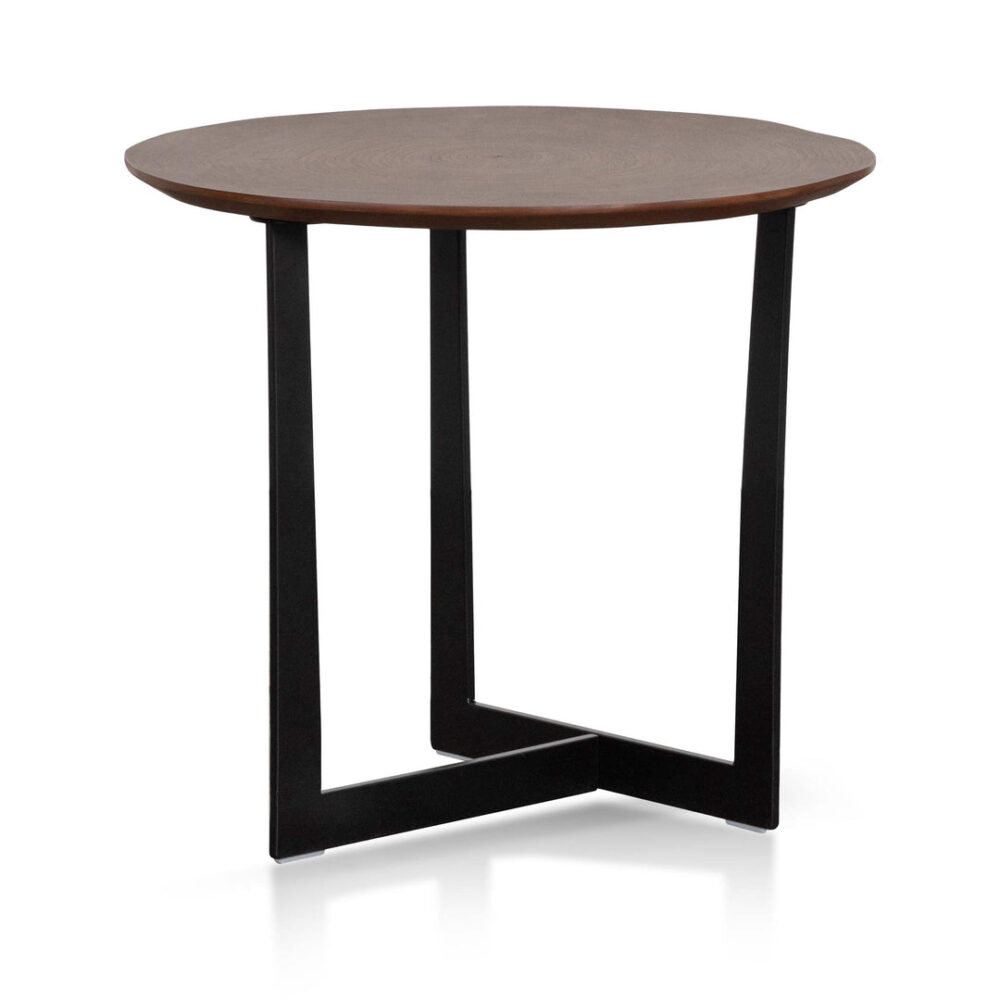 Medrano Side Table - Walnut Top and Black Leg - Image 3