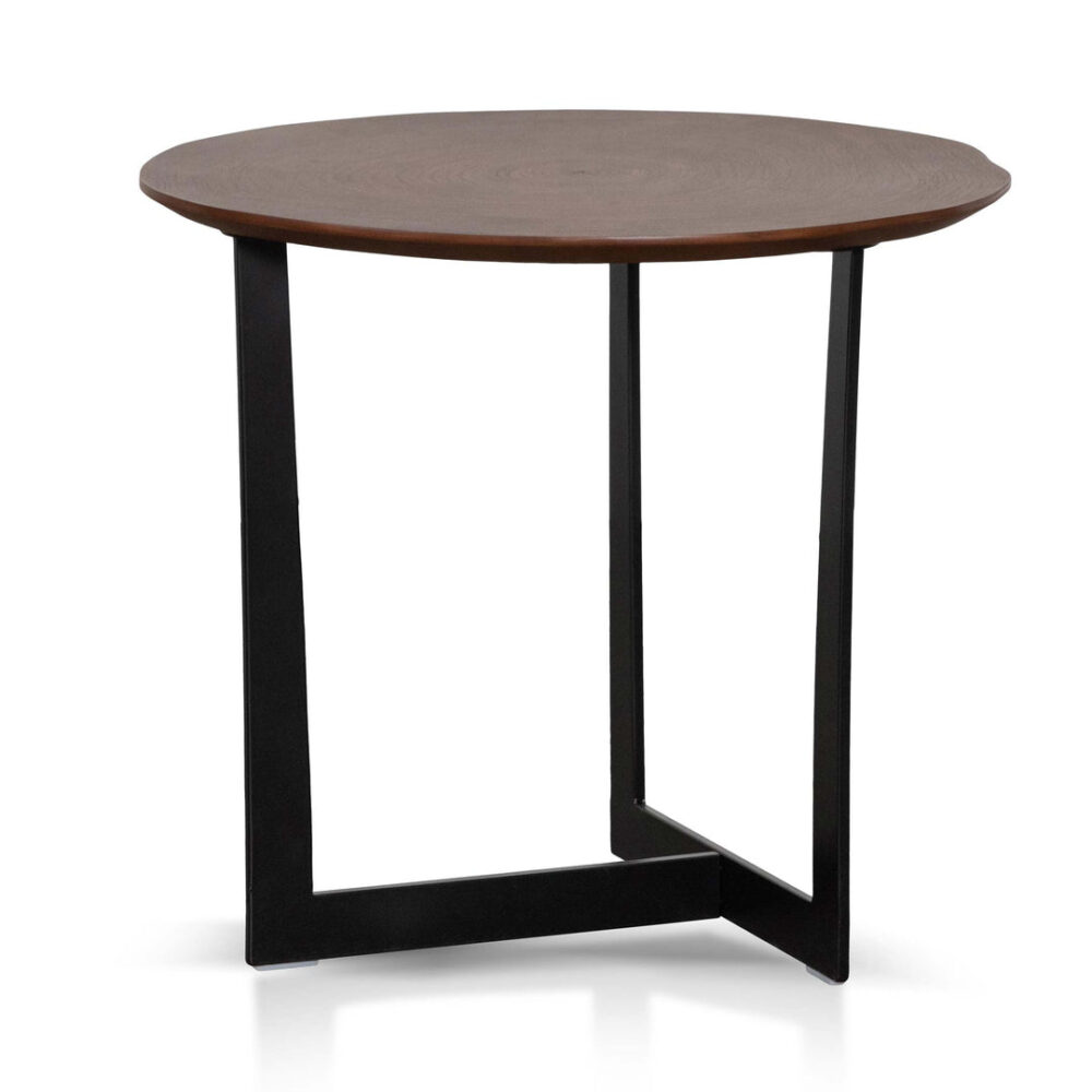 Medrano Side Table - Walnut Top and Black Leg - Image 4