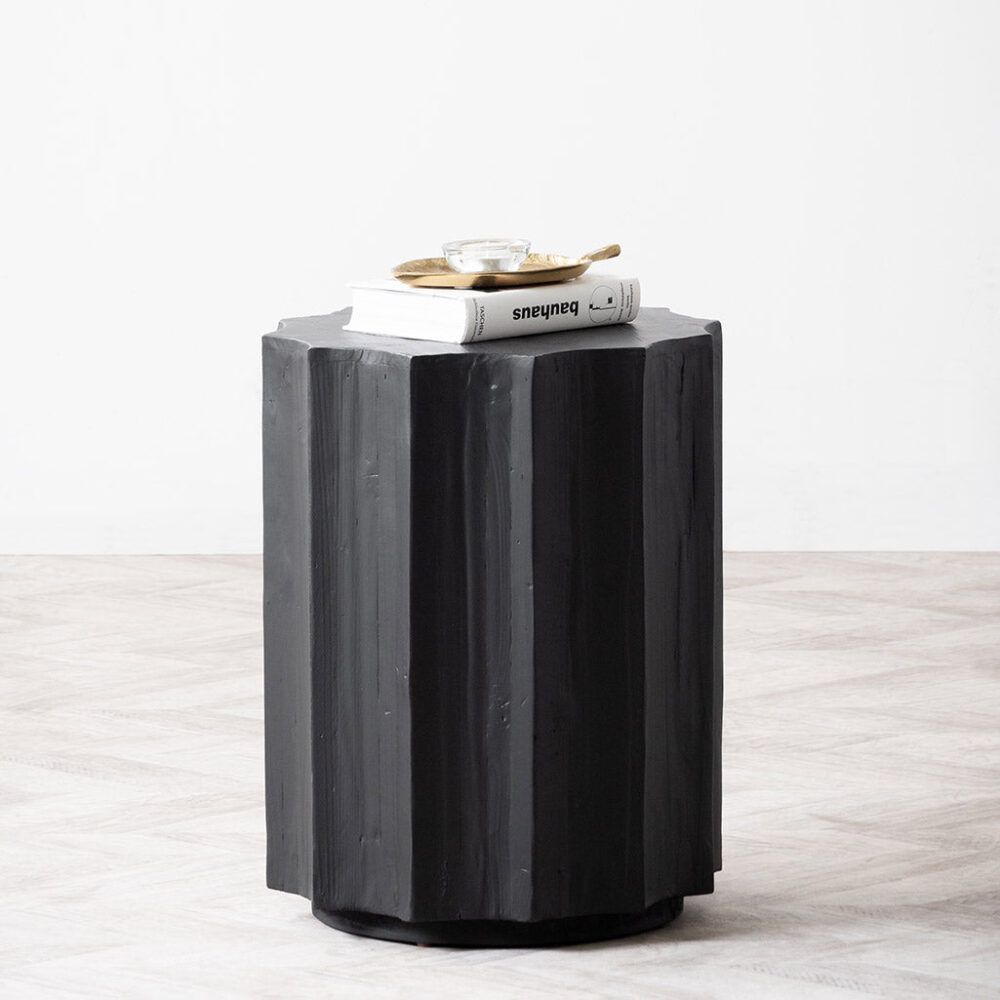 Dilara Recycled Side Table - Full Black - Image 2