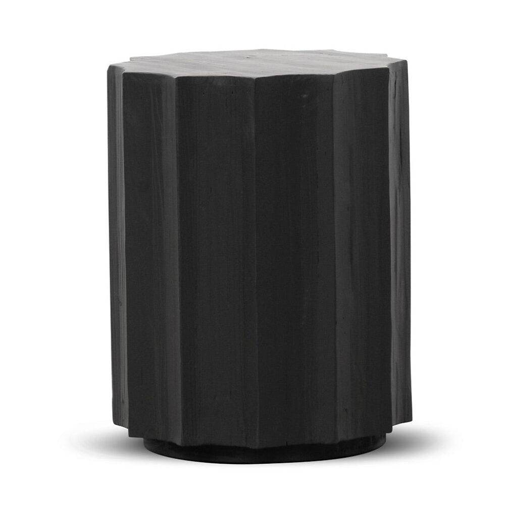 Dilara Recycled Side Table - Full Black - Image 3
