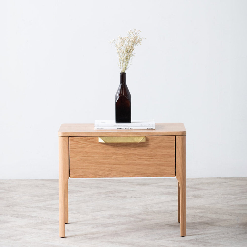 Allison Wooden Bedside Table - Natural - Image 3