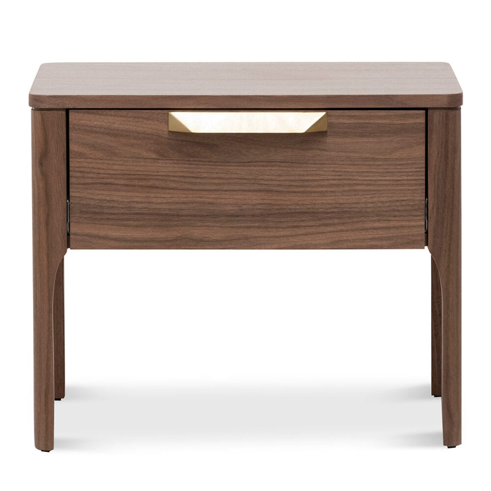 Allison Wooden Bedside Table - Walnut - Image 4