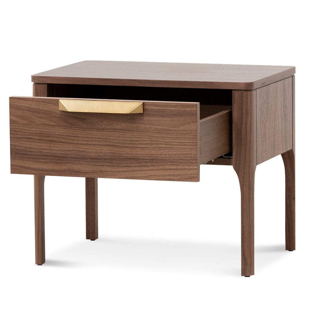 Allison Wooden Bedside Table - Walnut - Image 5
