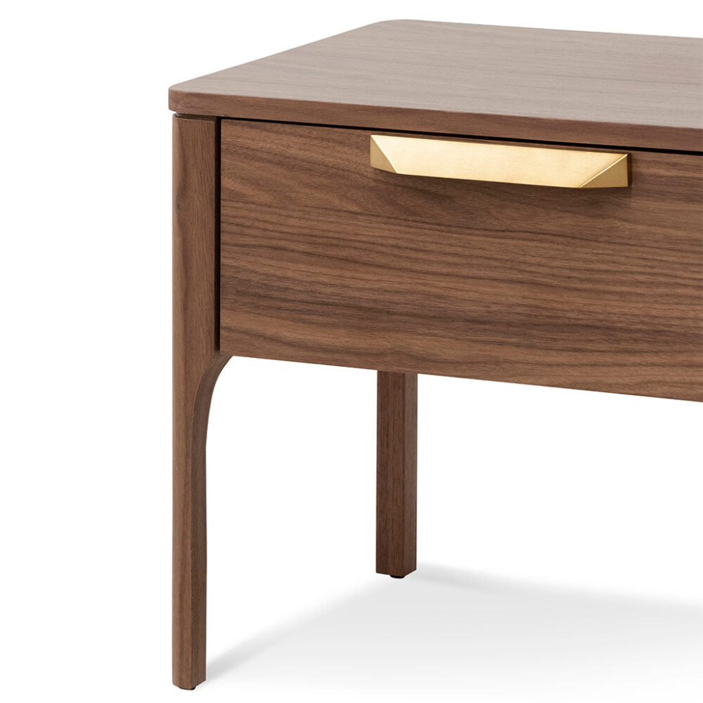 Allison Wooden Bedside Table - Walnut - Image 7