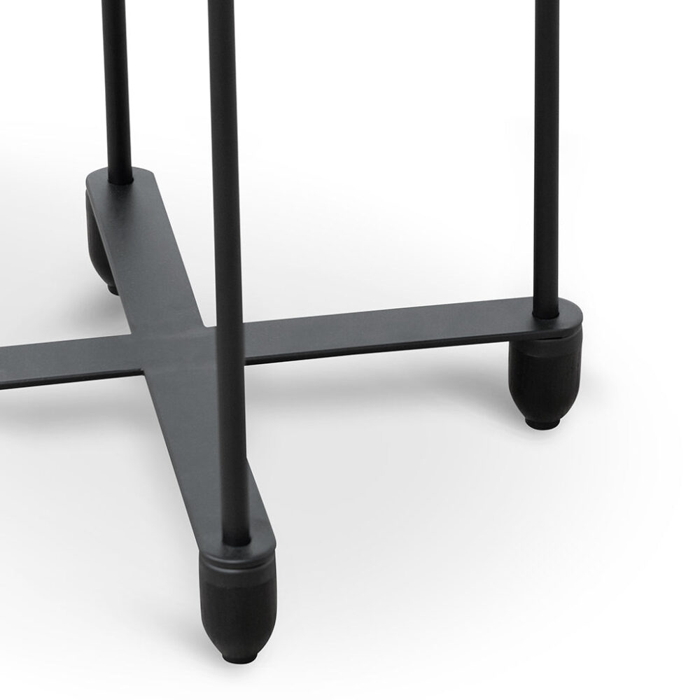 Keneth Wooden Top Side Table - Full Black - Image 6