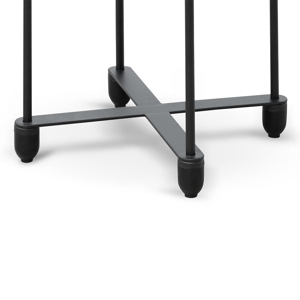 Keneth Wooden Top Side Table - Full Black - Image 5