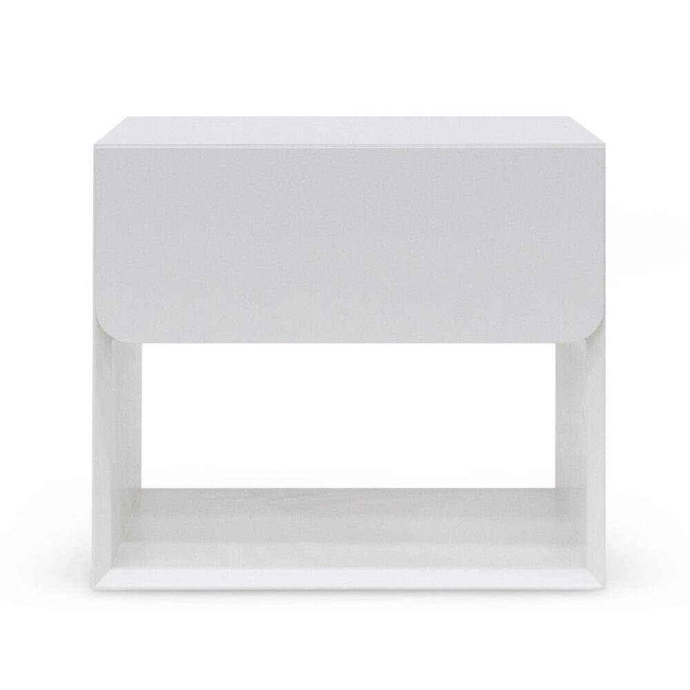 Lonny Oak Bedside Table - White - Image 8