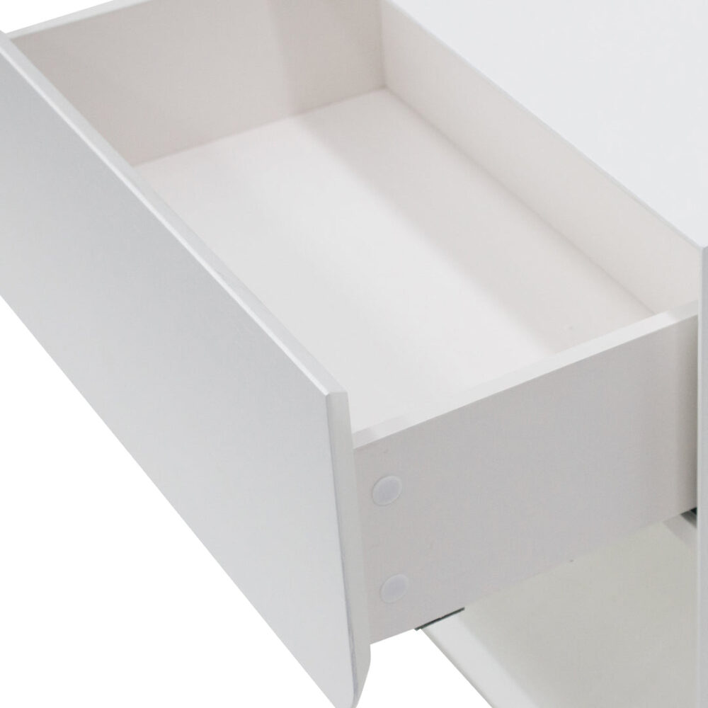 Lonny Oak Bedside Table - White - Image 5