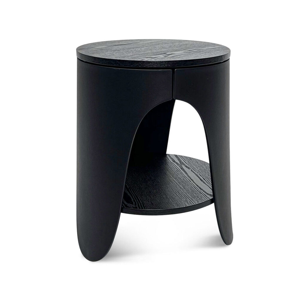 Jackson Round Side Table - Full Black - Image 2