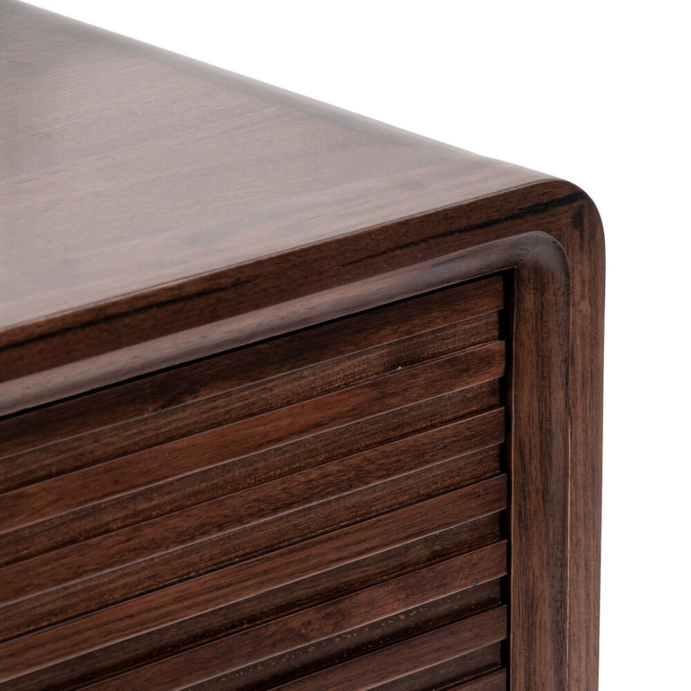 Amparo Single Drawer Bedside Table - Walnut - Image 10