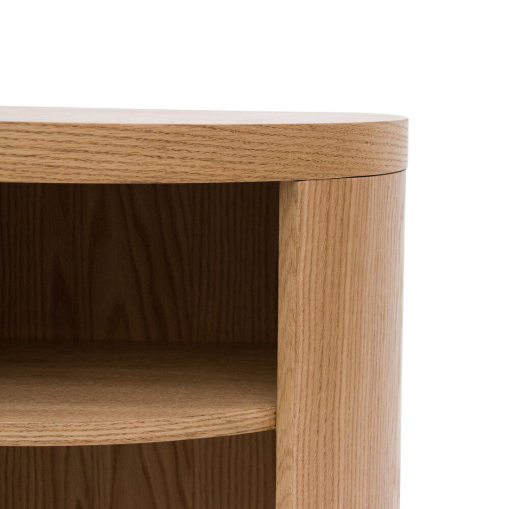 Honigold Round Wooden Bedside Table - Natural - Image 4