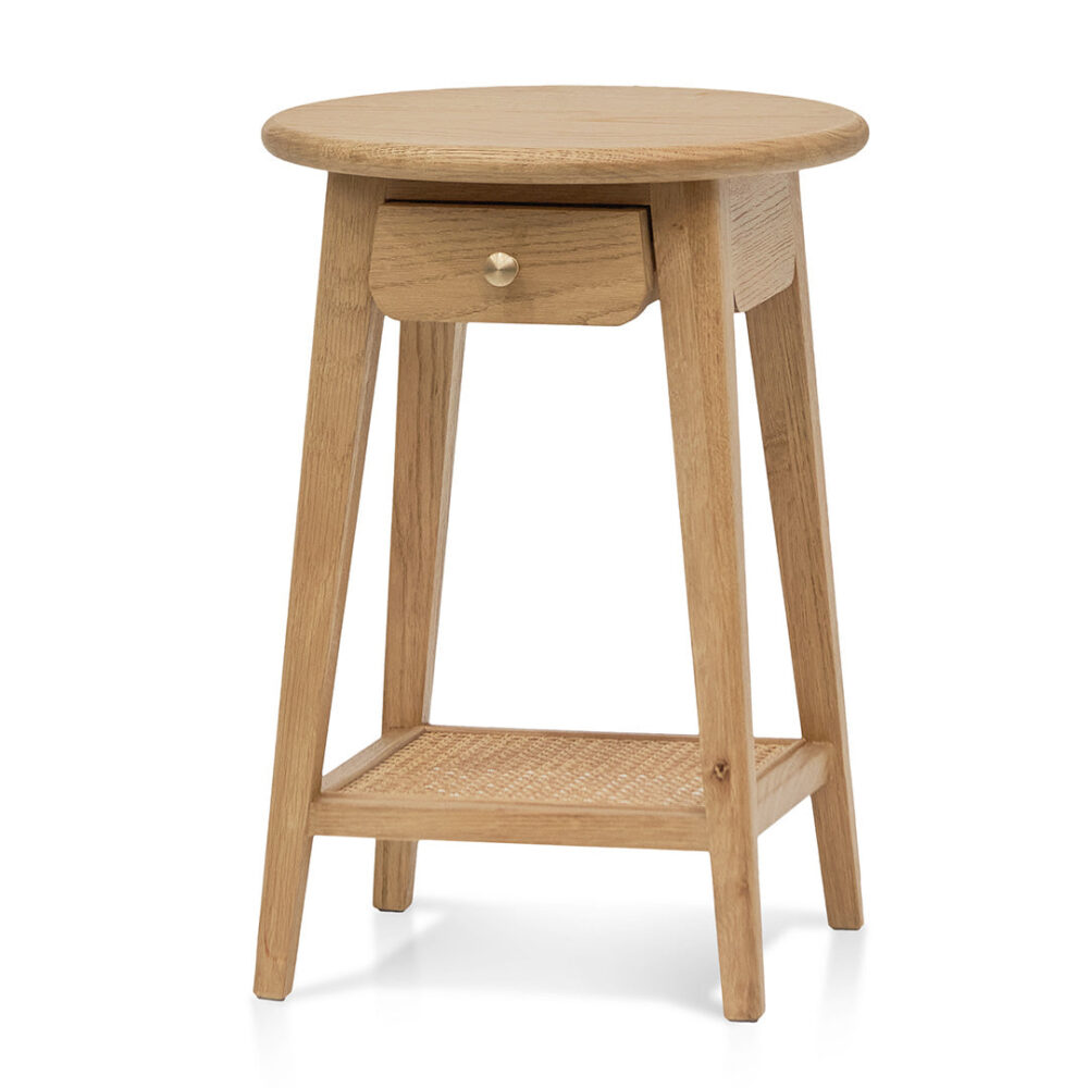 Staci Round Side Table - Natural